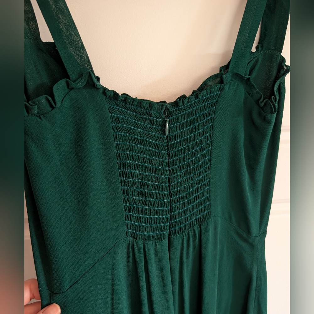 Reformation Nikita Emerald Green Dress Size 0 - Picture 11 of 12